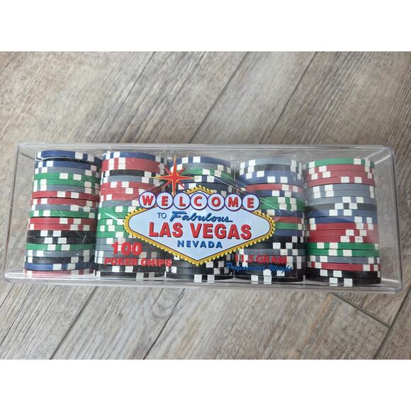 🎲 Fabulous Las Vegas Nevada 100-Count Poker Chip Set (Missing 4 Chips) 🎲 - Picture 3 of 7